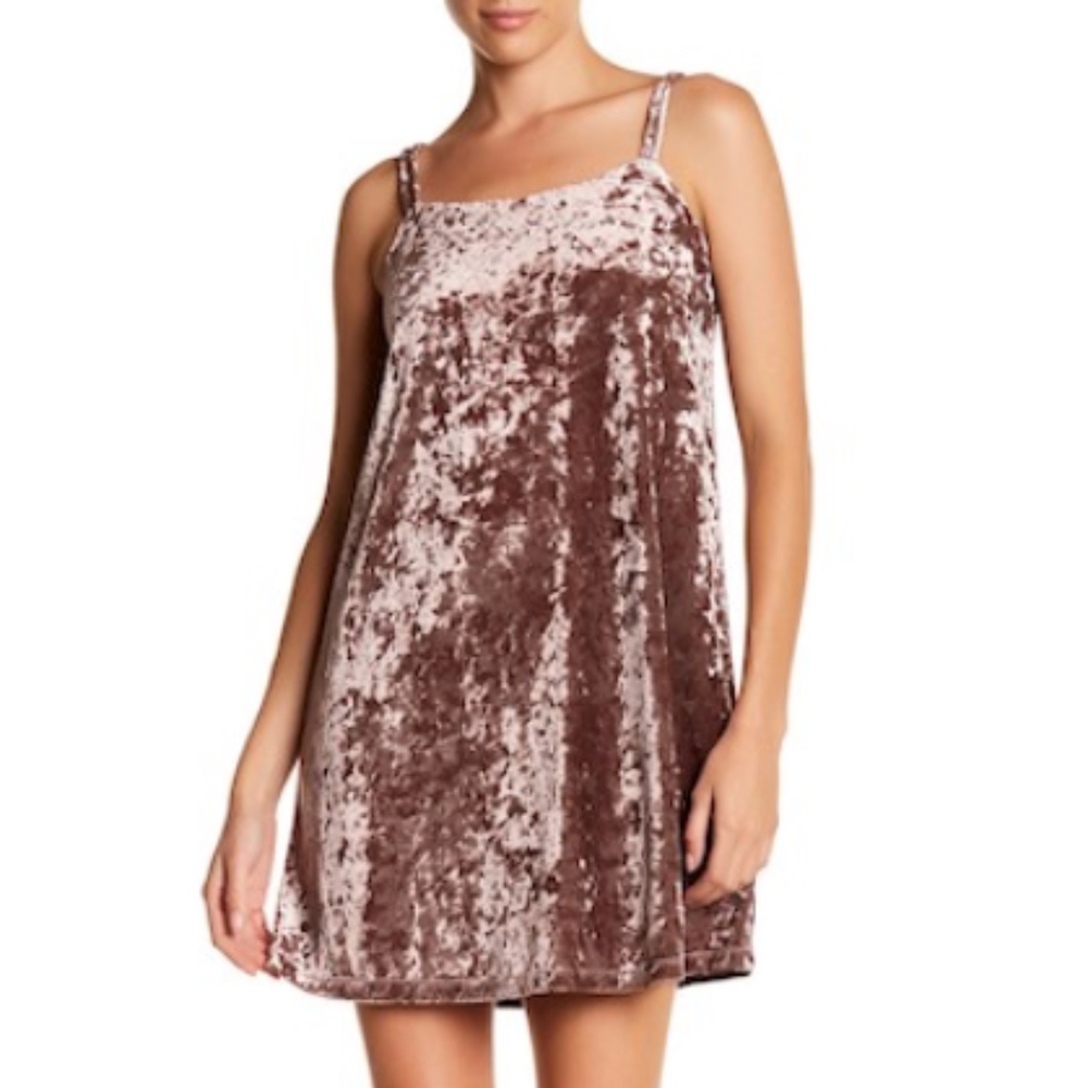 Lush Crushed Velvet Mini Dress